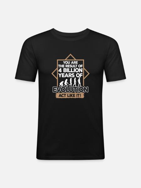 Biology Evolution Evolutionary Biologist - Men's Slim Fit T-Shirt - black