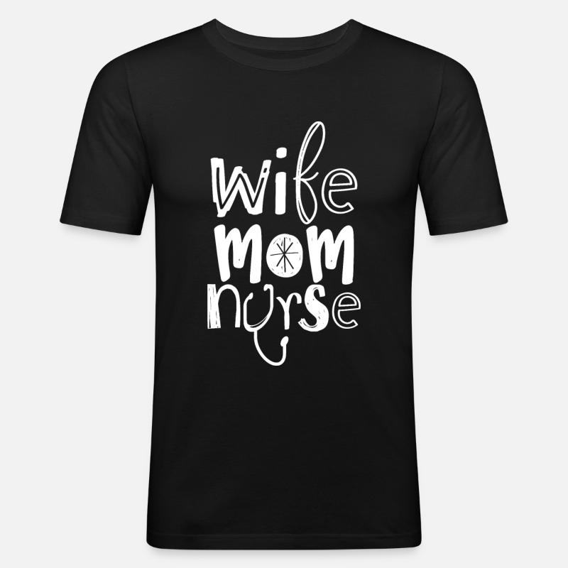 Krankenschwester - Männer Slim Fit T-Shirt - Schwarz