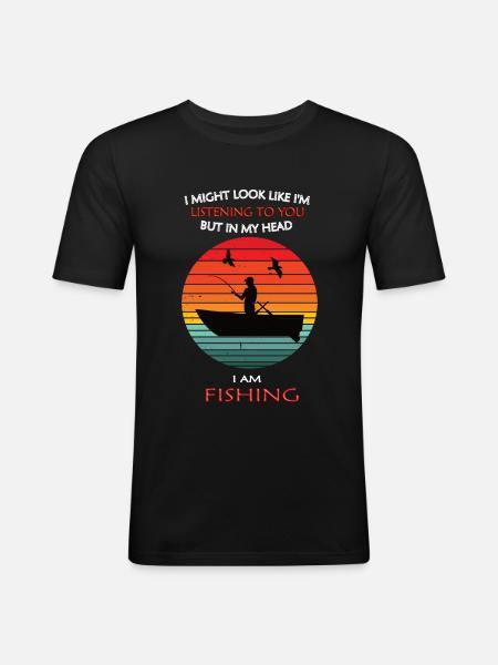 Angling - Men's Slim Fit T-Shirt - black