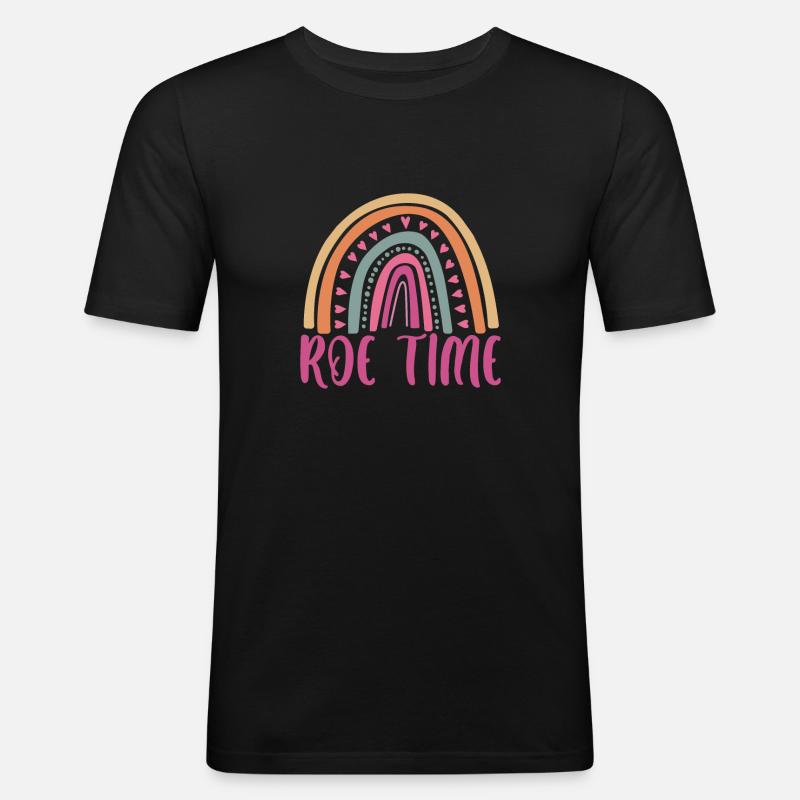 Roe Time Shirt Geschenk Roevember - Männer Slim Fit T-Shirt - Schwarz