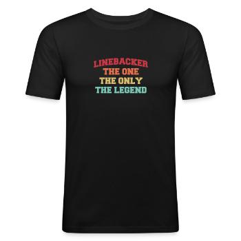 Linebacker The One The Only The Legend Shirt - Men's Slim Fit T-Shirt - black - Front - Nik (191cm)