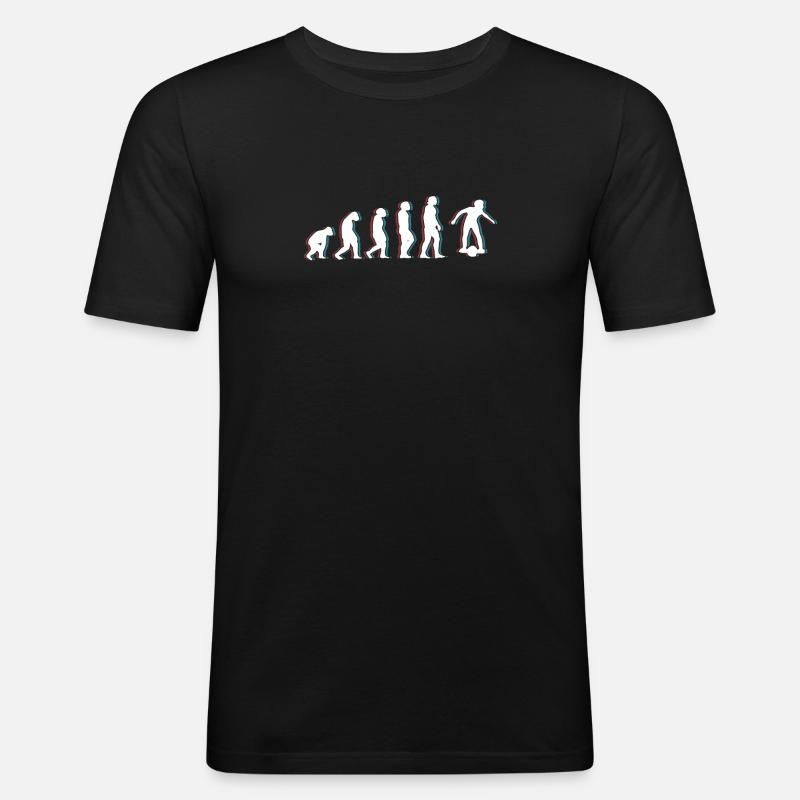 Evolution Onewheel Shirt Geschenk - Männer Slim Fit T-Shirt - Schwarz