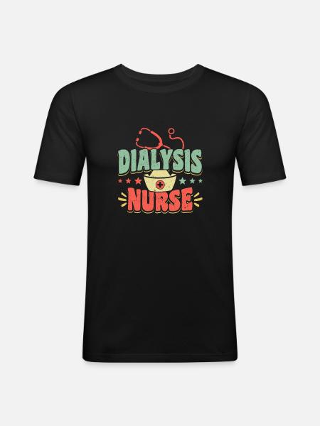Dialysis Nurse Nurse Kidneys - Men's Slim Fit T-Shirt - black