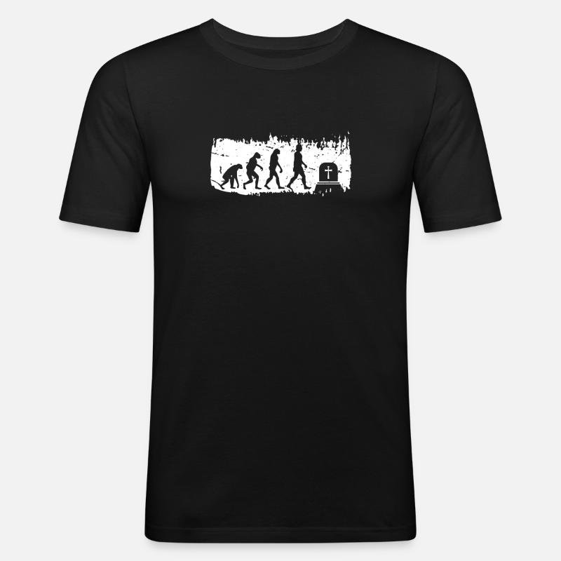 Evolution Bestatter Shirt Geschenk - Männer Slim Fit T-Shirt - Schwarz