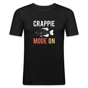 Crappie Fashion On Shirt Cadeau - T-shirt près du corps Homme - noir - Devant - Nik (191cm)