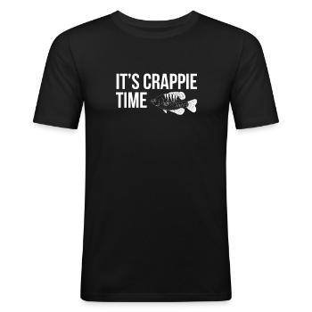 Son cadeau Crappie Time Shirt - T-shirt près du corps Homme - noir - Devant - Nik (191cm)