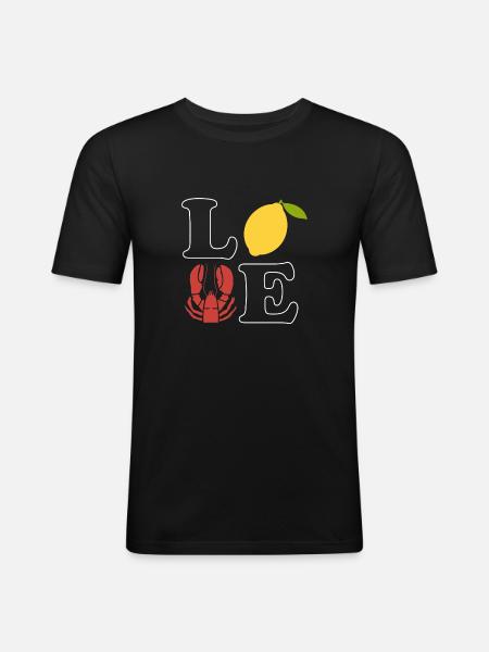 Love Crawfish Shirt Gift - Men's Slim Fit T-Shirt - black
