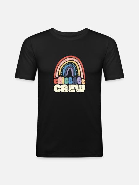 Cribbage Crew Shirt Gift - Men's Slim Fit T-Shirt - black