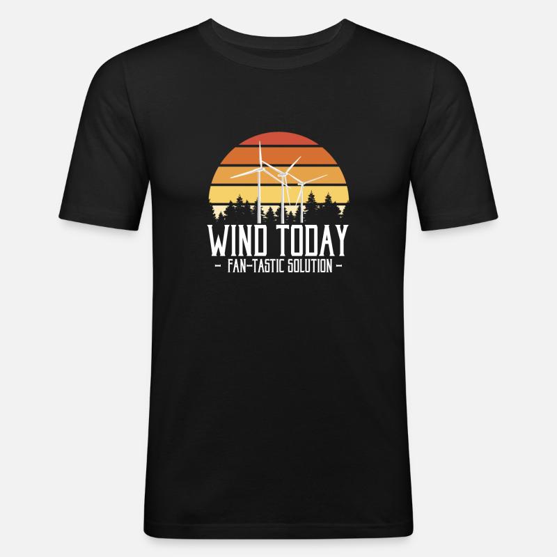 Wind Today Fan-Tastic Solution - T-shirt près du corps Homme - noir