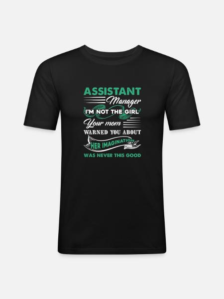 Assistant Manager Assistant Manager Girl - Men's Slim Fit T-Shirt - black