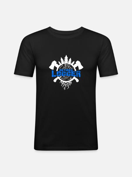 Logger Retired Logger - Men's Slim Fit T-Shirt - black
