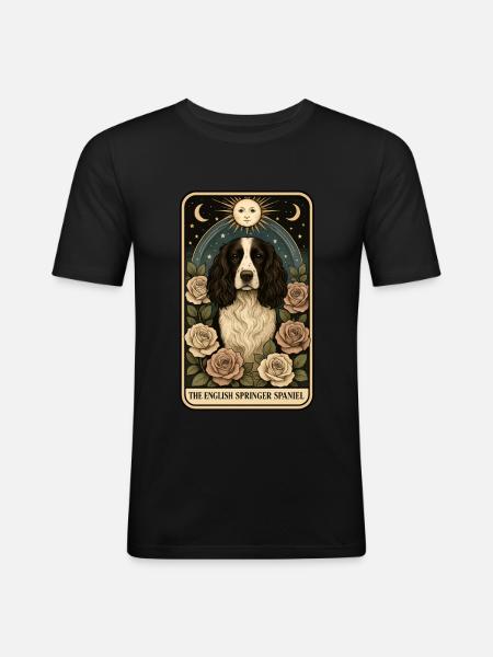 Englischer Springer Spaniel - Männer Slim Fit T-Shirt - Schwarz