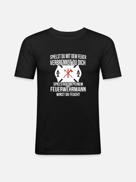 Volunteer firefighter - Men's Slim Fit T-Shirt - black