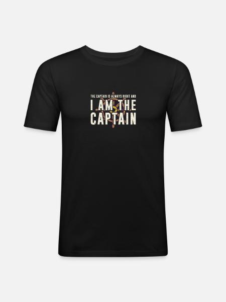 Captain Captain Skipper - Men's Slim Fit T-Shirt - black