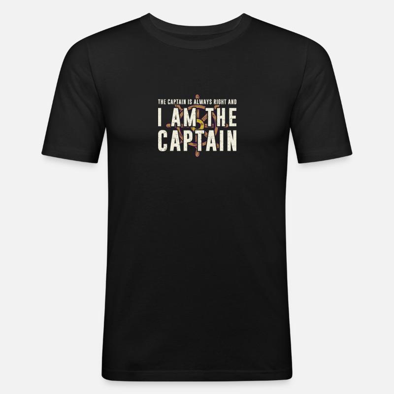 Captain Captain Skipper - Men's Slim Fit T-Shirt - black