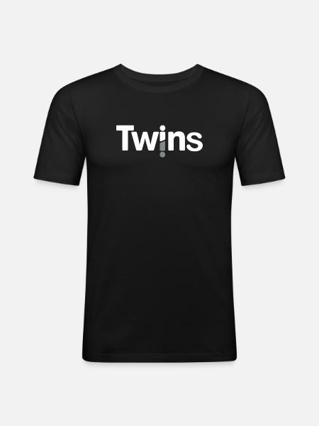 Twins - Men's Slim Fit T-Shirt - black