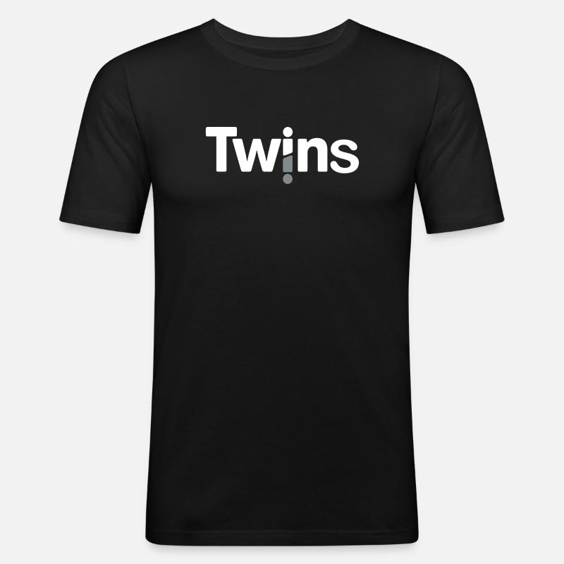 Twins - Männer Slim Fit T-Shirt - Schwarz