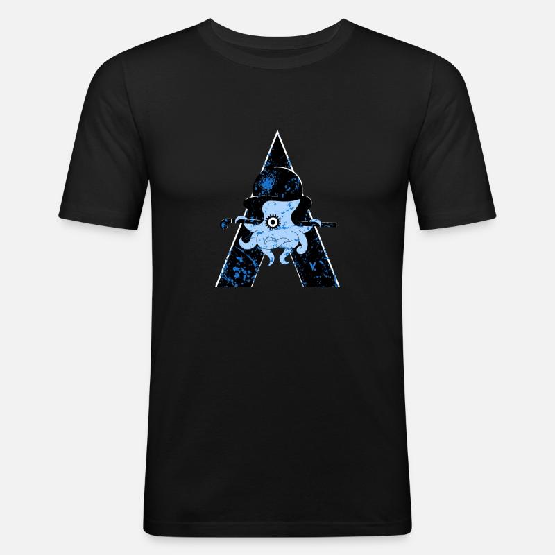 A Clockwork Octopus - T-shirt près du corps Homme - noir