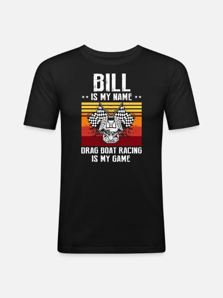 Drag Boot Design für Rennbootfahrer - Männer Slim Fit T-Shirt - Schwarz