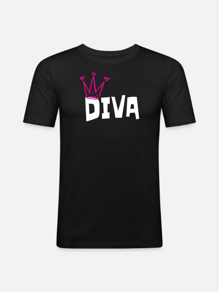 Diva - Men's Slim Fit T-Shirt - black