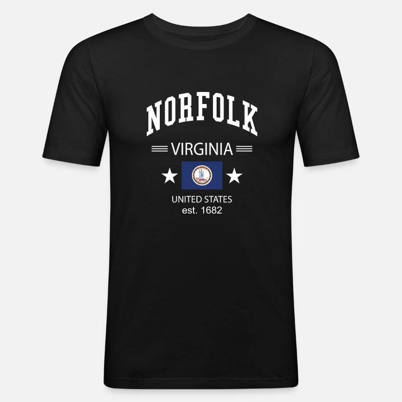 Norfolk - Männer Slim Fit T-Shirt - Schwarz