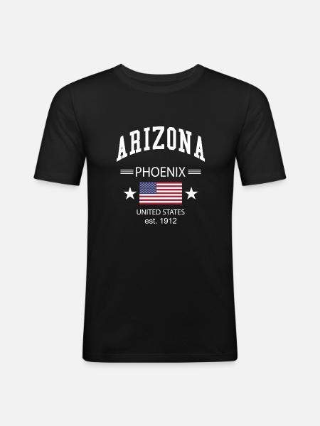 Arizona - T-shirt près du corps Homme - noir
