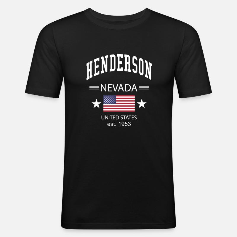 Henderson - Männer Slim Fit T-Shirt - Schwarz