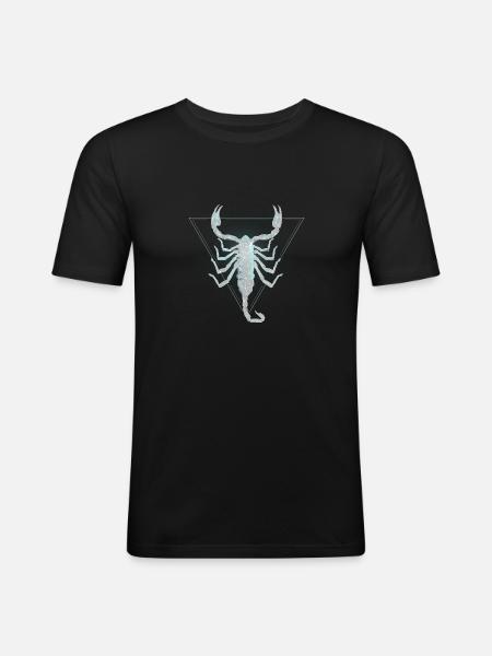 Sternzeichen Skorpion - Männer Slim Fit T-Shirt - Schwarz