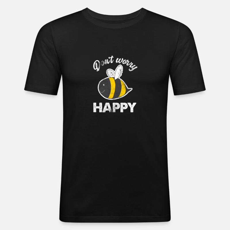Bee beekeeper sayings - Men's Slim Fit T-Shirt - black