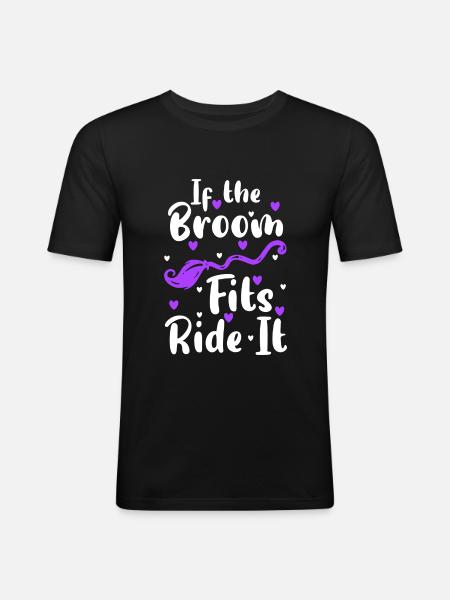 Witchcraft Broom Walpurgis Night - Men's Slim Fit T-Shirt - black