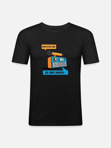 They are different ! - Men's Slim Fit T-Shirt - black