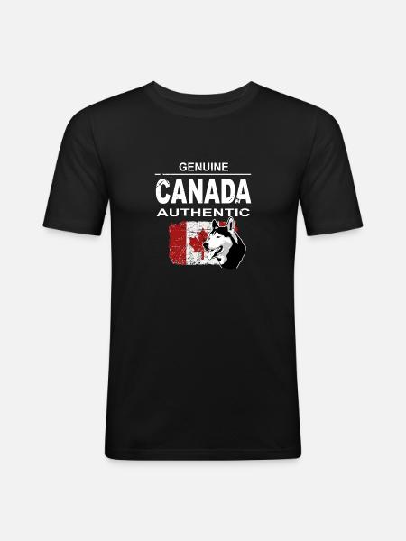 Maple Leaf - Huskies - Canada - T-shirt près du corps Homme - noir