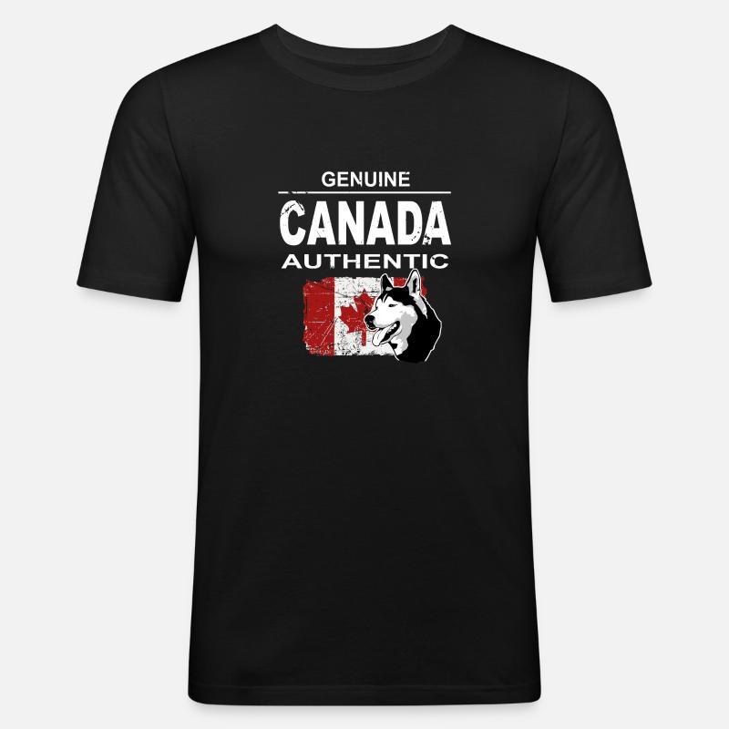 Maple Leaf - Huskies - Canada - T-shirt près du corps Homme - noir