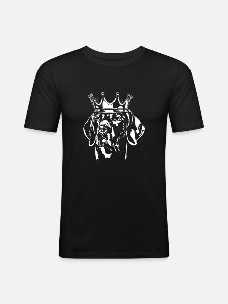 WEIMARANER Krone Chiens Wilsigns - T-shirt près du corps Homme - noir