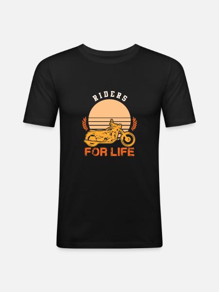 Motorcycle Riders - Men's Slim Fit T-Shirt - black