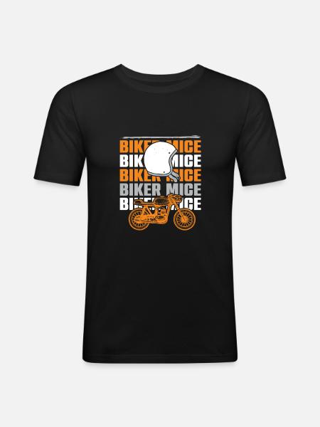 Motorcycle biker quote - Men's Slim Fit T-Shirt - black