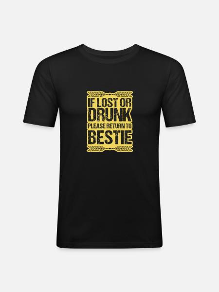 Best friends - Men's Slim Fit T-Shirt - black