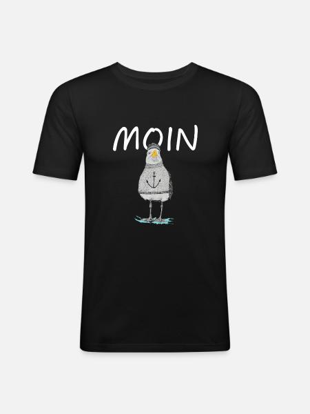 MOIN - MÖVE - Männer Slim Fit T-Shirt - Schwarz