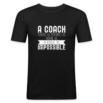 Football Coach Volleyball Coach Hockey Sport - Men's Slim Fit T-Shirt - black - Front - Nik (191cm)