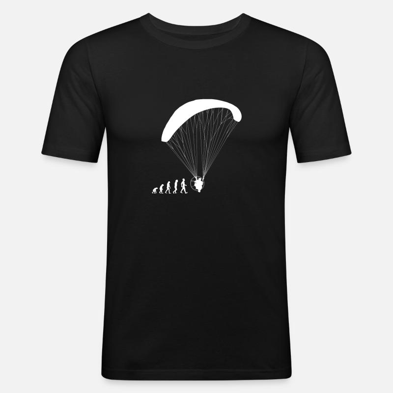 Chemise cadeau Evolution paramoteur - T-shirt près du corps Homme - noir