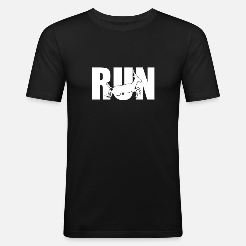 Run Antelope Gift - Men's Slim Fit T-Shirt - black