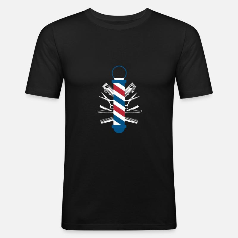 Barber Shirt Geschenk - Männer Slim Fit T-Shirt - Schwarz