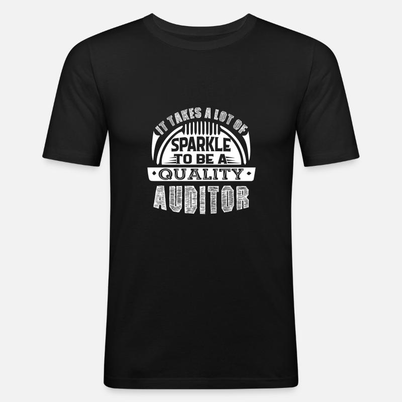 Auditor Auditor Sparkle - Männer Slim Fit T-Shirt - Schwarz
