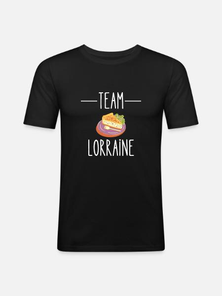 team lorraine - T-shirt près du corps Homme - noir