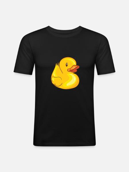Canard grinçant - Canard - Canard - T-shirt près du corps Homme - noir