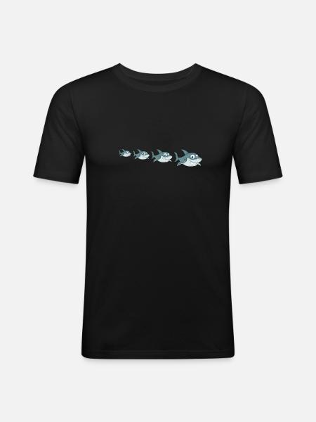 Haivoltion - Hai Evolution - T-shirt près du corps Homme - noir