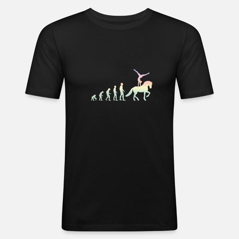 École d'équitation Volti Evolution - T-shirt près du corps Homme - noir