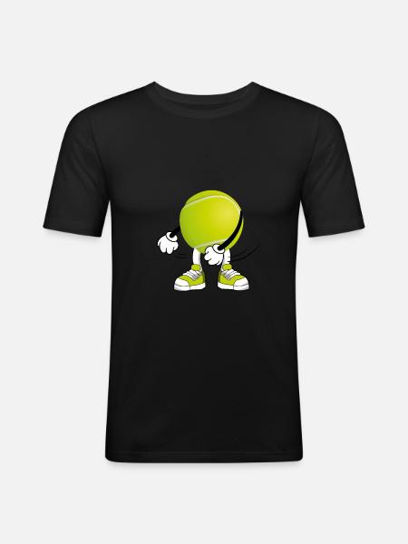 Tennis Floss Flossing tennis - Men's Slim Fit T-Shirt - black