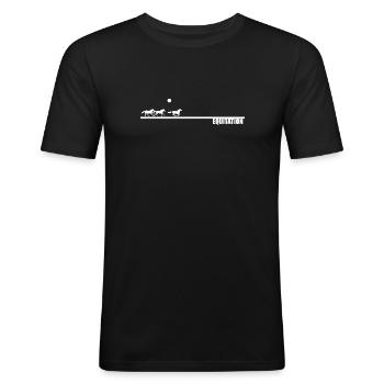 Horse riding Sun - Men's Slim Fit T-Shirt - black - Front - Nik (191cm)