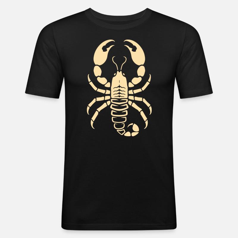 Skorpion - Männer Slim Fit T-Shirt - Schwarz